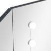 Rohový toaletní stolek s LED světlem šedý 111 x 54 x 141,5 cm 326532