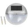Zahradní nástěnné solární lampy LED 12 ks kulaté stříbrné 44473