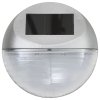 Zahradní nástěnné solární lampy LED 12 ks kulaté stříbrné 44473