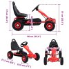 Šlapací motokára s pneumatikami červená 80197