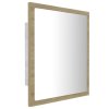 LED koupelnové zrcadlo dub sonoma 40 x 8,5 x 37 cm akrylové 804911