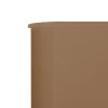 6dílná zástěna proti větru látková 800 x 160 cm taupe 47183