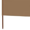 6dílná zástěna proti větru látková 800 x 160 cm taupe 47183