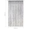 Macramé závěs antracitový 140 x 240 cm bavlna 323994