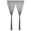 Macramé závěs antracitový 140 x 240 cm bavlna 323994