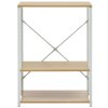 Skříňka na mikrovlnku bílá a dub 60 x 39,6 x 79,5 cm kompozit 288237