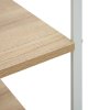 Skříňka na mikrovlnku bílá a dub 60 x 39,6 x 79,5 cm kompozit 288237