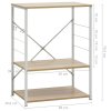 Skříňka na mikrovlnku bílá a dub 60 x 39,6 x 79,5 cm kompozit 288237