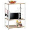 Skříňka na mikrovlnku bílá a dub 60 x 39,6 x 79,5 cm kompozit 288237