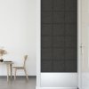 Nástěnné panely 12 ks tmavě šedé 30 x 30 cm textil 1,08 m² 343790