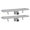 Rovný sprchový odtokový žlab 2 ks 530 x 140 mm nerezová ocel 275947