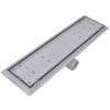 Rovný sprchový odtokový žlab 2 ks 530 x 140 mm nerezová ocel 275947