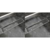 Rovný sprchový odtokový žlab 2 ks 530 x 140 mm nerezová ocel 275947