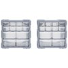 Organizéry s 12 zásuvkami 2 ks 26,5 x 16 x 26 cm 147582