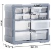 Organizéry s 12 zásuvkami 2 ks 26,5 x 16 x 26 cm 147582