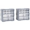 Organizéry s 12 zásuvkami 2 ks 26,5 x 16 x 26 cm 147582