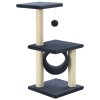 Škrabadlo pro kočky se sisalovými sloupky 65 cm tmavě modré 170550