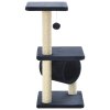 Škrabadlo pro kočky se sisalovými sloupky 65 cm tmavě modré 170550