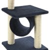 Škrabadlo pro kočky se sisalovými sloupky 65 cm tmavě modré 170550
