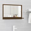 Koupelnové zrcadlo hnědý dub 60x10,5x37 cm kompozitní dřevo 815638