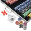Poker set s 1000 laserovými žetony hliník 80185