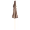 Dvoupatrový slunečník s dřevěnou tyčí 270 cm taupe 44520