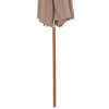Dvoupatrový slunečník s dřevěnou tyčí 270 cm taupe 44520