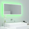LED koupelnové zrcadlo bílé vysoký lesk 90x8,5x37 cm akrylové 804937