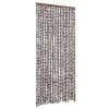 Závěs proti hmyzu hnědý a bílý 90 x 220 cm Chenille 325452