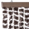 Závěs proti hmyzu hnědý a bílý 90 x 220 cm Chenille 325452