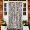 Závěs proti hmyzu hnědý a bílý 90 x 220 cm Chenille 325452