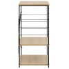 Skříňka na mikrovlnku černá a dub 60 x 39,6 x 79,5 cm kompozit 288235