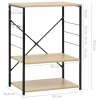 Skříňka na mikrovlnku černá a dub 60 x 39,6 x 79,5 cm kompozit 288235