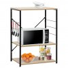 Skříňka na mikrovlnku černá a dub 60 x 39,6 x 79,5 cm kompozit 288235