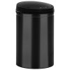 Odpadkový koš s automatickým senzorem 30 l uhlíková ocel černý 322698