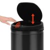 Odpadkový koš s automatickým senzorem 30 l uhlíková ocel černý 322698