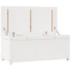 Úložný box bílá 110 x 50 x 45,5 cm masivní borové dřevo 823540