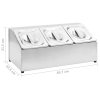 Nástavba na gastronádoby pro 3 GN 1/6 nádoby nerezová ocel 51220