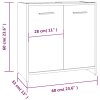 Koupelnová skříňka kouřový dub 60x33x60 cm kompozitní dřevo 815525