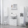 Koupelnové zrcadlo bílé 60 x 10,5 x 45 cm kompozitní dřevo 805006