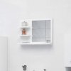 Koupelnové zrcadlo bílé 60 x 10,5 x 45 cm kompozitní dřevo 805006