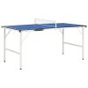 Stůl na stolní tenis se síťkou 152 x 76 x 66 cm modrý 91946