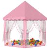 Princeznovský stan na hraní s 250 míčky růžový 133 x 140 cm 3107712