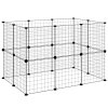 20panelová ohrádka pro zvířata s dvířky černá 35 x 35 cm ocel 3114037