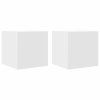 Nástěnné TV skříňky 2 ks bílé 30,5x30x30 cm 804482