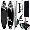 Nafukovací SUP paddleboard s příslušenstvím 305x76x15 cm černý 92746