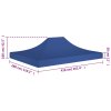 Střecha k party stanu 4 x 3 m modrá 270 g/m² 315350