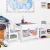 Dětský stůl se 2 židlemi bílý MDF 80283