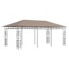 Altán s moskytiérou 6 x 3 x 2,73 m taupe 180 g/m² 312253