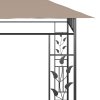 Altán s moskytiérou 6 x 3 x 2,73 m taupe 180 g/m² 312253